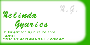 melinda gyurics business card